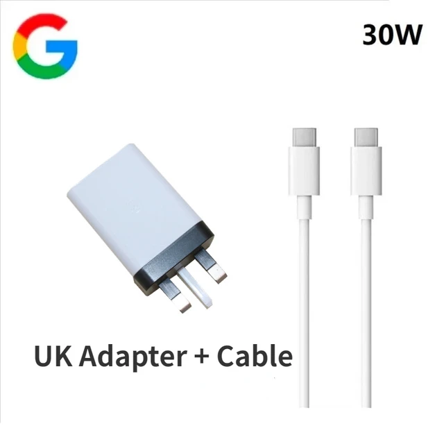 Official Google Pixel 30W USB-C Fast Charger & 1m USB-C Cable