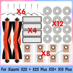 High-Efficiency Vacuum Dust Bag Kit with Brush, Filter, and Mop Cloth Replacement Accessories (32PCS)