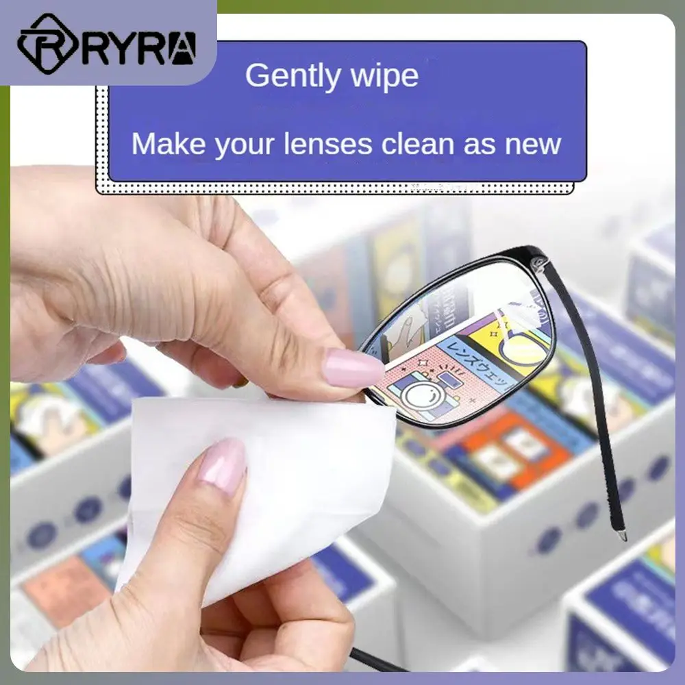 100 Pcs/Box Glasses Cleaner Wet Wipe Disposable Anti Fog Misting Dust