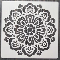 20*20Cm Geometric Mandala DIY Layering Stencils Wall Painting Furniture Scrapbook Coloring Embossing Album Decorative Template 1