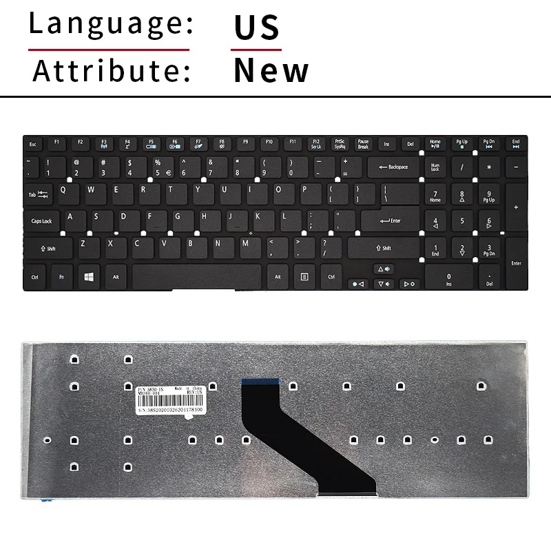 Teclado de Laptop Russo para Acer Aspire V3551 V3-551g V3-571 v3 571g V3731 V3-772 V3-772g V3-731g V3-771 V3-771g - Imagem 5
