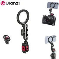 Ulanzi MA56 Phone Holder Camera Hot Shoe Mount Adapter Monitor  for Camera Cage Tripod 360° Rotation Double Sided Magnetic