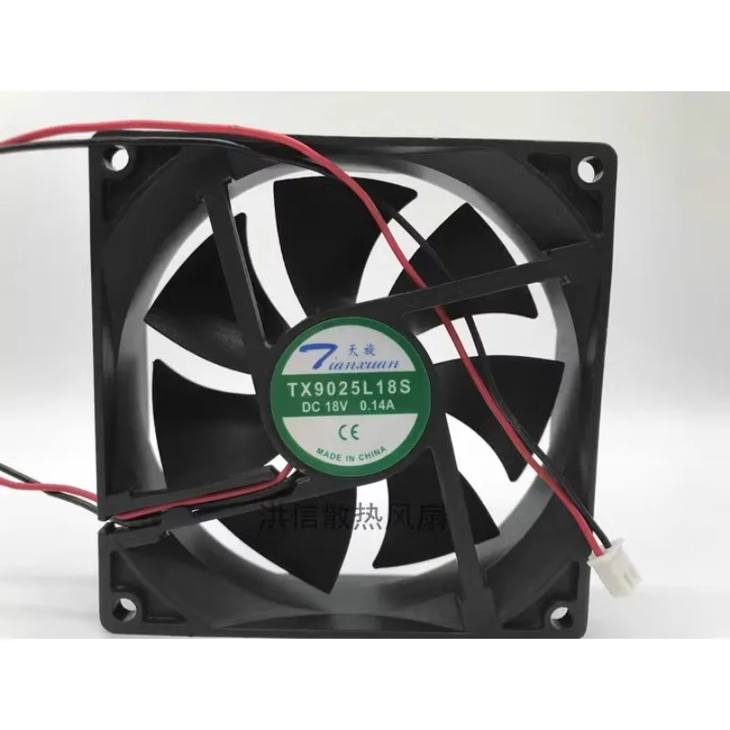 

Новый вентилятор охлаждения для TX9025L18S DC18V 0.14A 9 см 9025 холодильник термостатический охлаждающий вентилятор для шкафа 90x90x25 мм