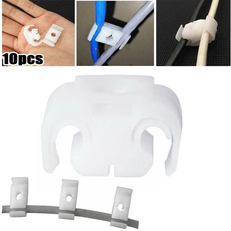 

10X Car Brake Line Hose Pipe Fasteners Double Clip Brake Cable Clamp For OCTAVIA For SCIROCCO LUPO SHARAN Tubing Fixed Line Clip