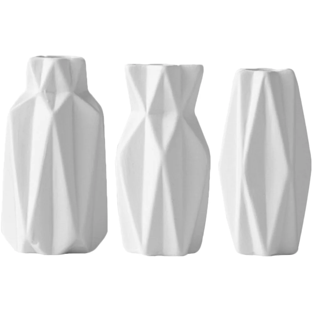 

3 Pcs Small Ceramic Vase Modern Style Vases Dining Table for Flower Ceramics Neutral Home Decor Farmhouse Centerpieces