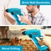 2 in 1 Brushless Electric Hammer Handheld Cordless Drilling Wall Loose Soil Impact Drill Power Tool for Makita 18V Battery 5