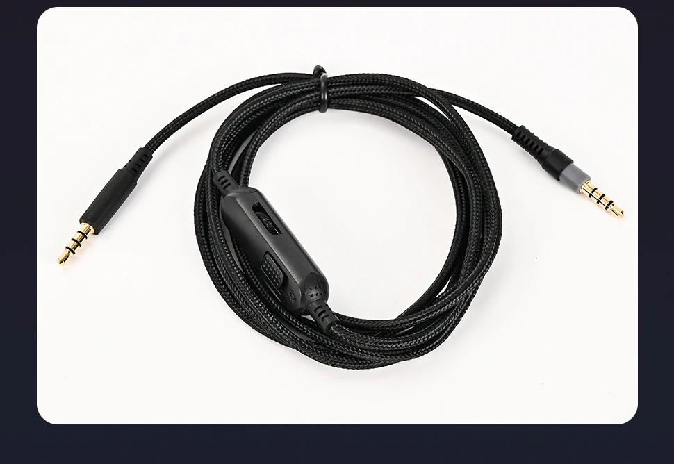 3.5mm Plug 2M Headphone Cable for HyperX Cloud Alpha Gaming headset Replacement Portable Headphone Sound Control cable