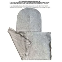 1-14Y automne hiver couleur unie doux chaud activités de plein air casquette écharpe pour filles et garçons infantile chapeaux ensemble enfants bonnets casquette 2