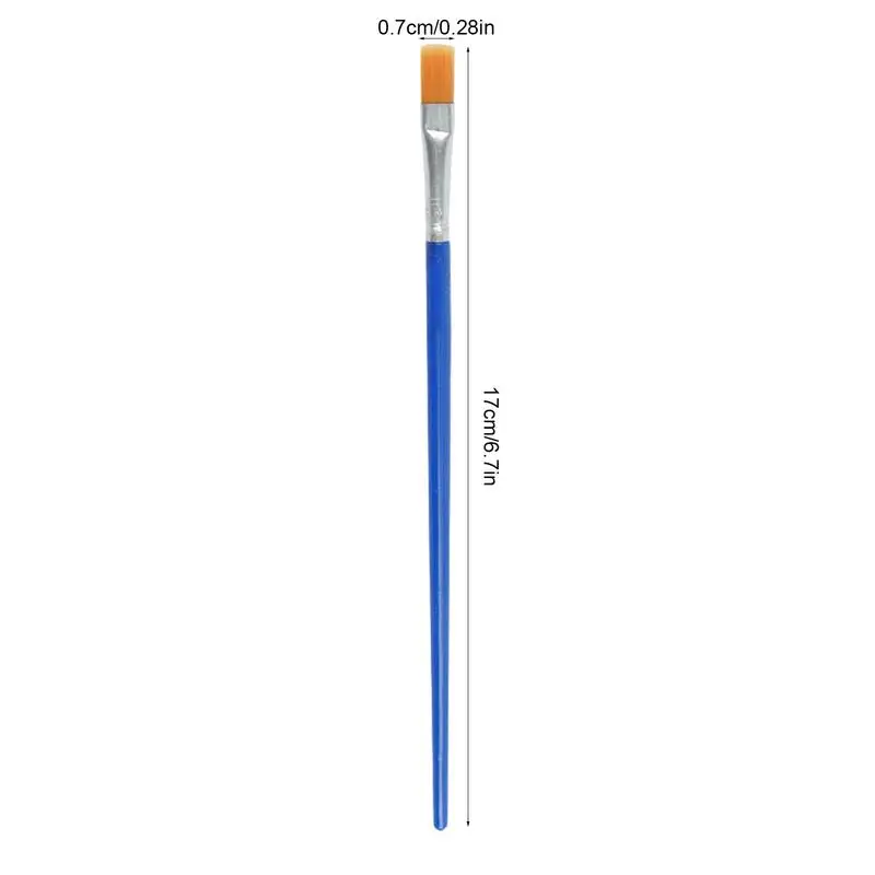 10Pcs/set Painting Brushes Art Round Flat Hair Nylon Hair Paint Brush Pen for Oil Acrylic Watercolor School Art Supplies 6