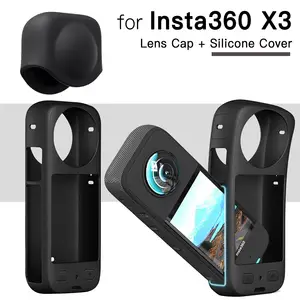 CYNOVA Insta 360 X3 Protector de tapa de lente, funda de silicona para  accesorios Insta360 X3