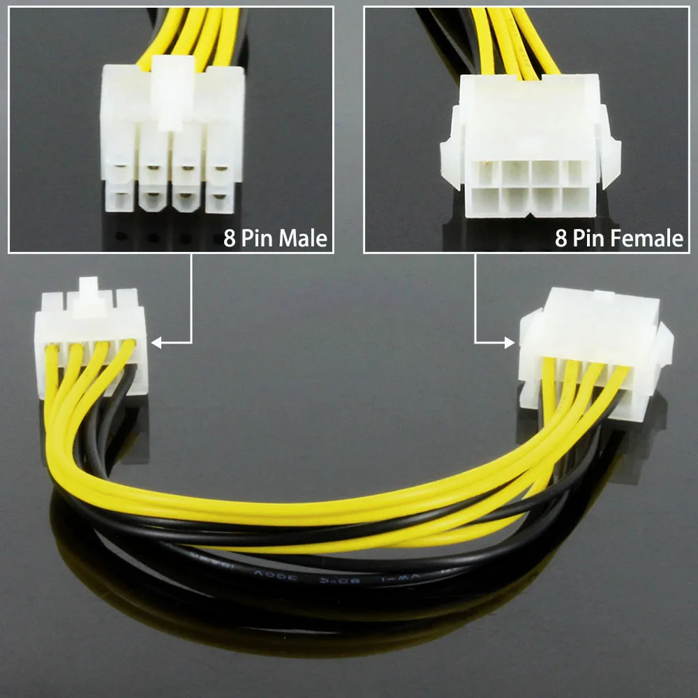 Cavo Di Estensione Alimentazione PSU ATX 24 Pin 1 A 2 Porte, Splitter A Y Maschio-femmina, Lunghezza 20 Cm, Per Computer