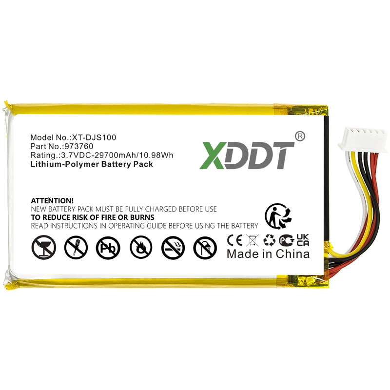 Batterie 2970mAh pour DJI Spark et Mavic Pro, vue de côté avec la LED d'indication