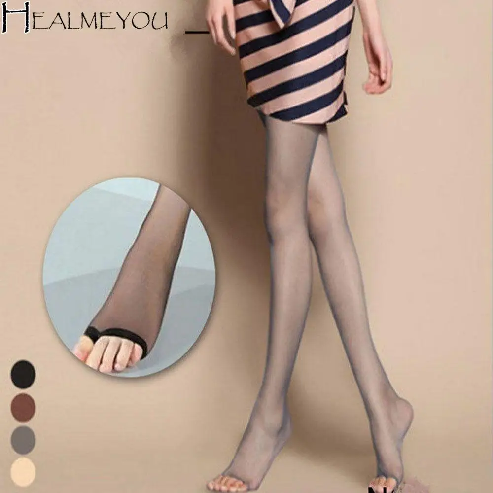 

Hot Sexy Women Fashion Open Toe Pantyhose Sheer Ultra-Thin Tights Pantyhose Stockings