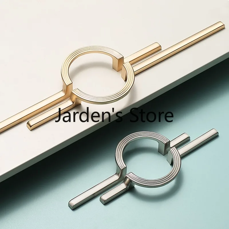 Punho Chinês do Vestuário do Estilo Porta de Armário Minimalista Moderno High-end Circular Gaveta Longa