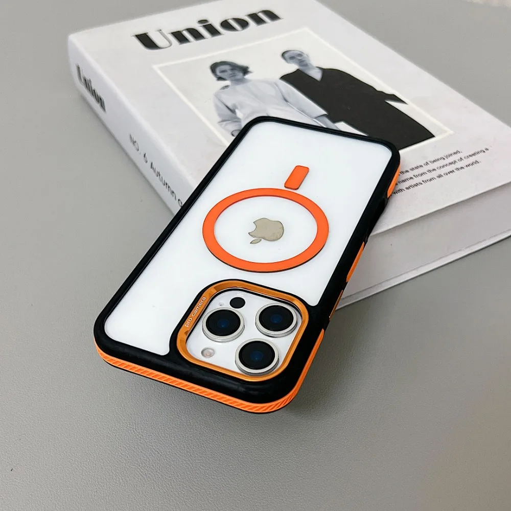 Upscale Luxury MagSafe Magnetic Adsorption Wireless Charge Color Clear Case For iPhone 16 15 14 13 12 11 Pro Max Plus Back Cover