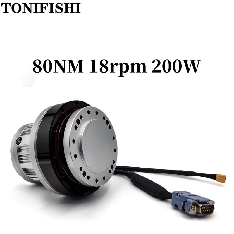 Small Joint Servo Motor 100-200W 36V High Torque 18-30rpm Harmonic Reducer Motor Drive Integrated Pulse + CAN