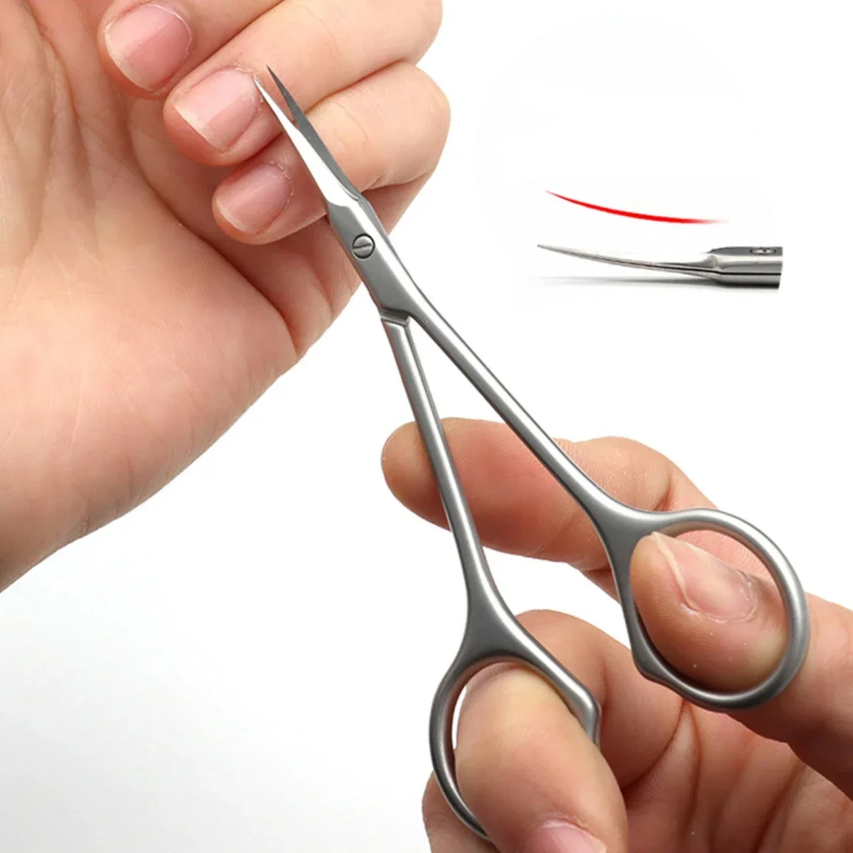 Stainless Steel Cuticle Scissors Dead Skin Remover For Nails Art Clippers Russian Nail Scissors Manicure Curved Tip Scissor
