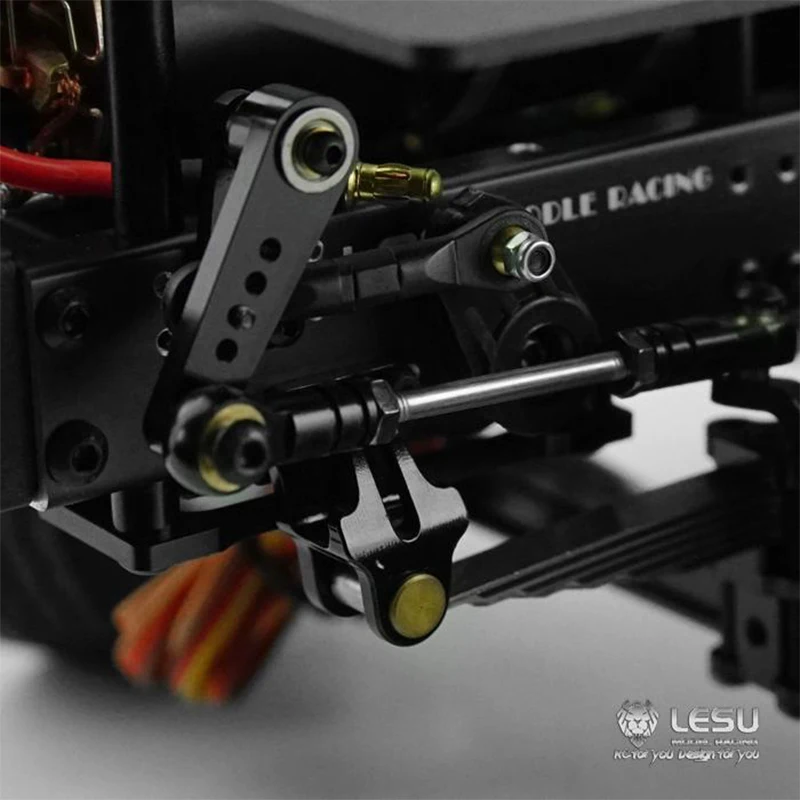 Lenkservo-Montagesatz 1/14 Truck Mud Truck LESU 6X4, 6X6 Träger für Tamiya Traktorumbau – Detail 7