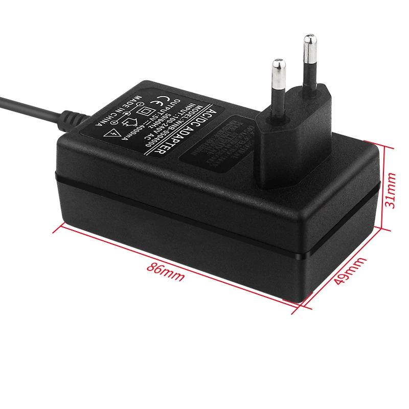 Orange Pi 5 Plus Power Adapter 5V 4A Charger 20W USB Type C Power Supply EU US UK AU Plug for OPI 5/5B/4 LTS Raspberry Pi 4B