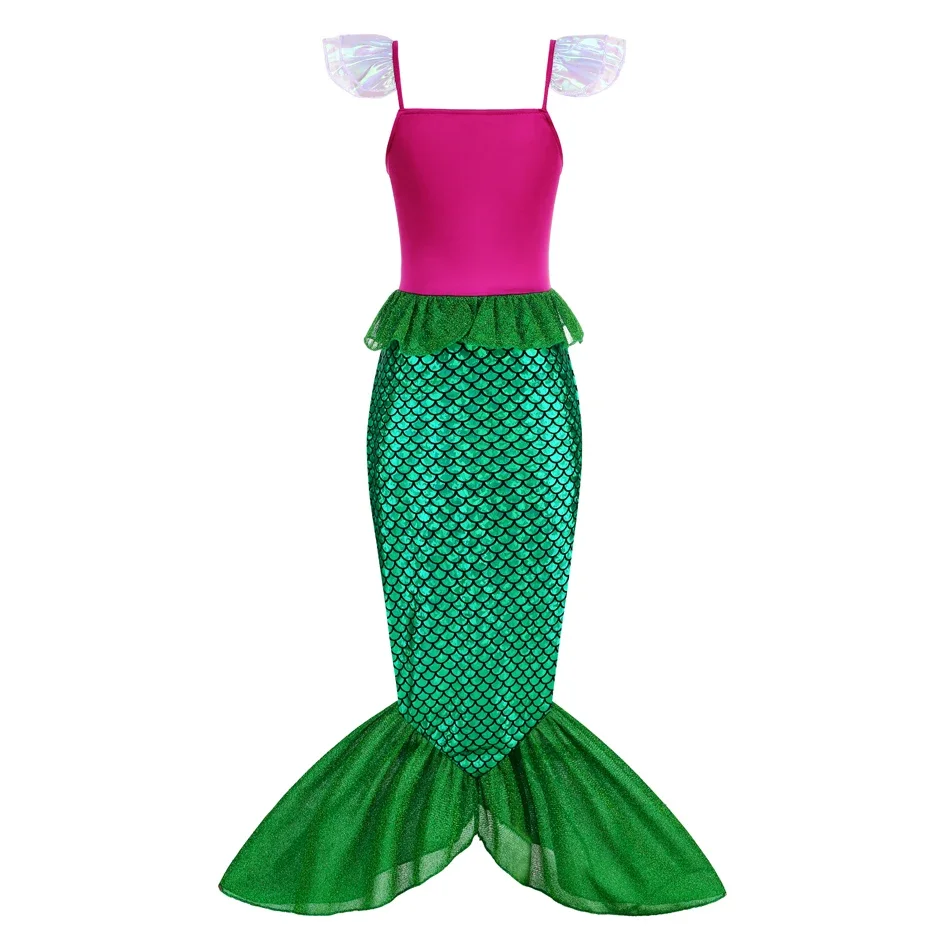 Mermaid Costume Kids Cosplay Dress Halloween Princess Carnival Birthday Party Baby Clothing Christmas Fancy Suit