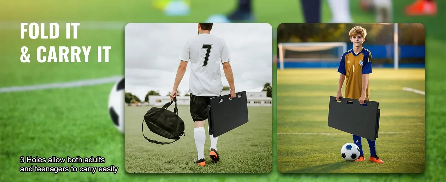 bærbar fodbold rebounder med bærehuller