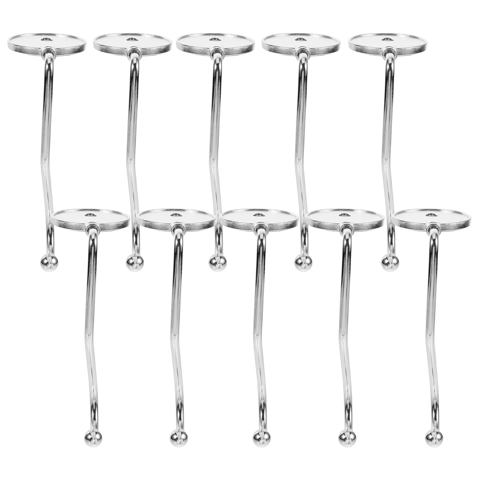 

10 Pcs Anti-skid Hook Purse Hanger Office Desk Bag Hand Bags Storage Tote Clothes Racks for Table