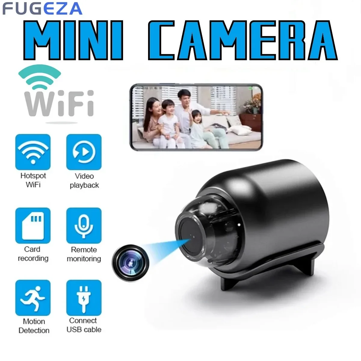 

Мини-камера GEGATAN с поддержкой Wi-Fi, 1080P, HD