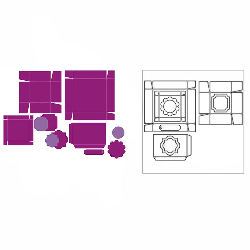 

2022 DIY цветочная коробка, металлические Вырубные штампы для скрапбукинга и изготовления карт, украшение для журнала, новое тиснение, ремесло без штампов