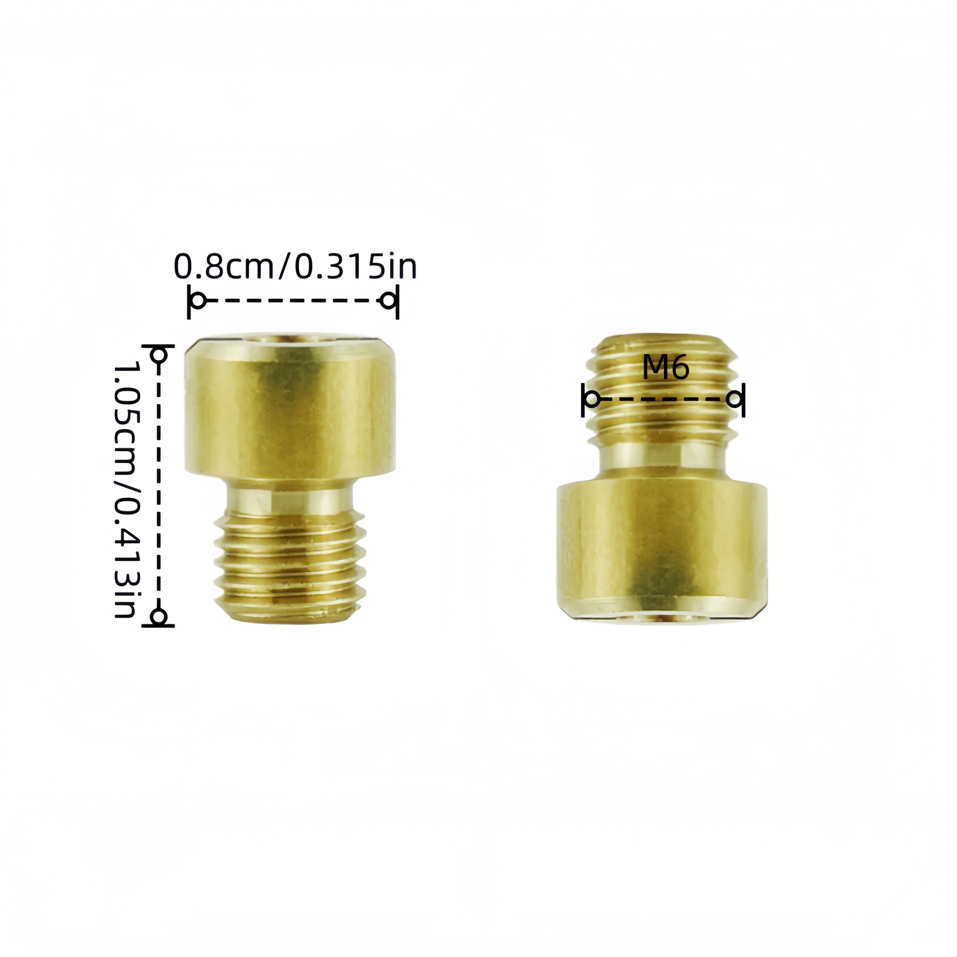 10-Pack Glixal Carburetor Main Jets - M6 Thread