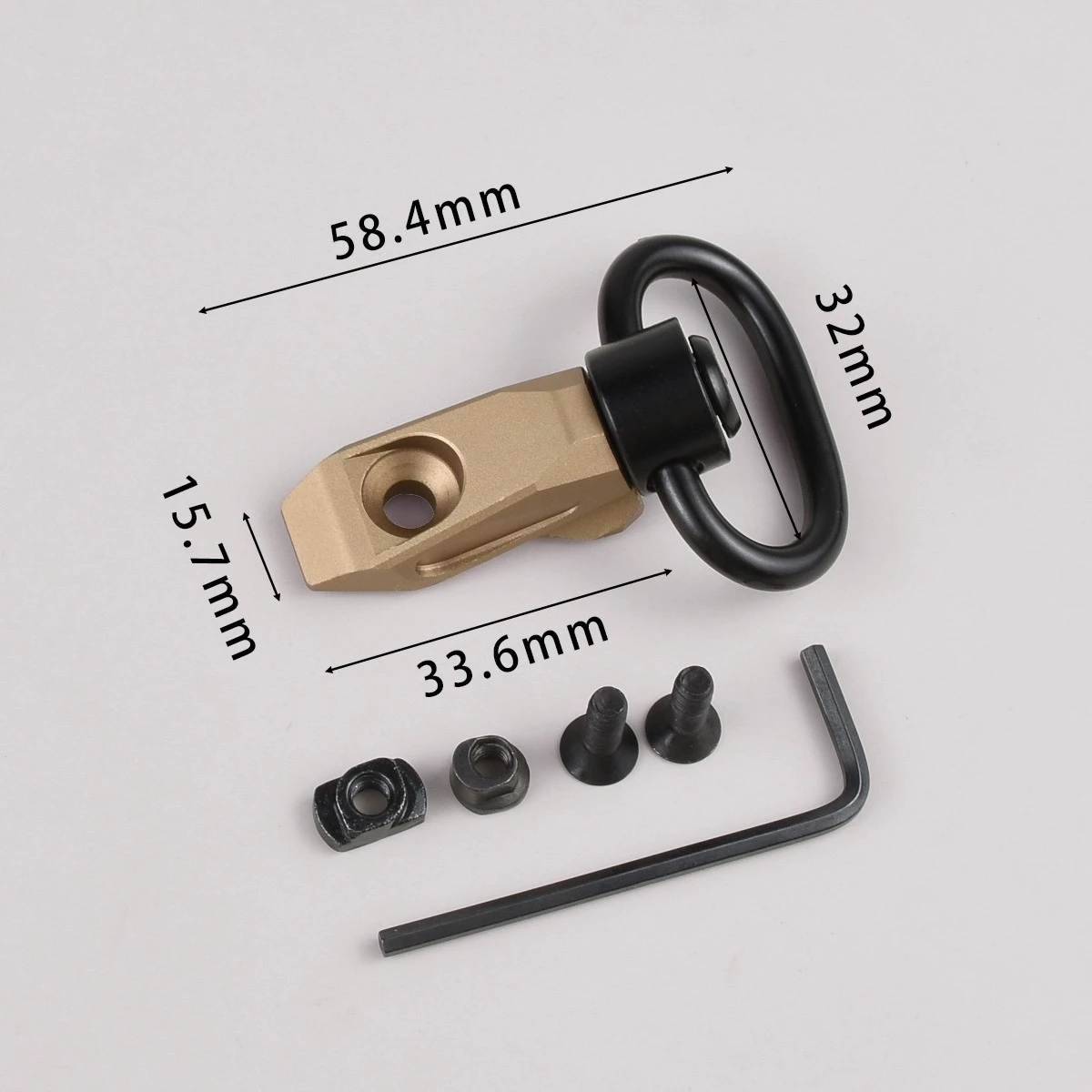 Tactical RSA Sling Swivel Mount GBB Paraclip Gun QD Rail Slings Strap Quick Detach Adapter Rifle Hunting Screws M4 M5 10mm/12mm sling swivel adapter sling swivel mount tactical sling adapter sling adapter sling attachment adapter