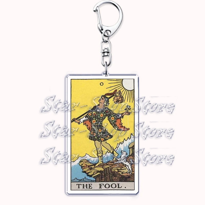 Beliebte Kultur Halloween Tarot Karte Schlüsselanhänger für Zubehör Mond Luna Tod Schlüsselanhänger Schmuck Fans Liebhaber Freunde Leser Geschenke – Detail 17