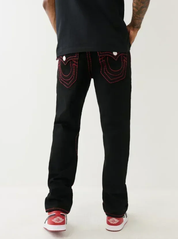 American 2025 new style Retro High Waist Straight Leg Embroidered Wide Leg Pants Harajuku couple Wear Embroidered Casual Jeans 4