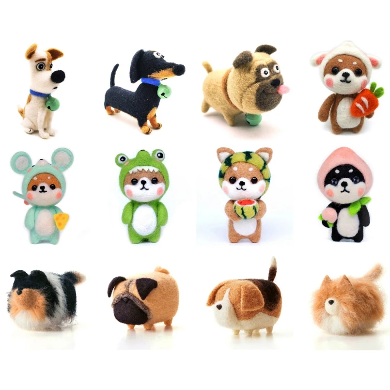 

12 Types Pet Wool Felting Kit Needle Felting For Beginners