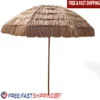Hawaiian Tiki Umbrella Beach Patio Pool Outdoor Thatched Umbrella Temporary Use Sun Shade Water Resistant Steel Frame 1