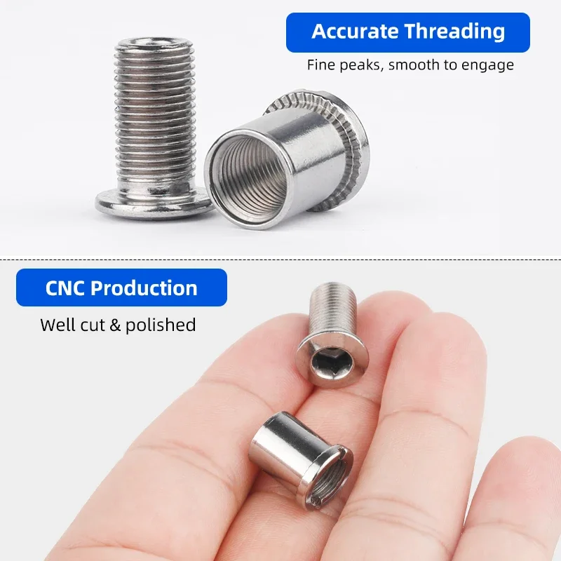 Deemount M8 Threaded Bolts for Single Double Triple Bicycle Chainring 6.5/8.5mm Height MTB Road Crankset Fixing Nuts bike crank bolt