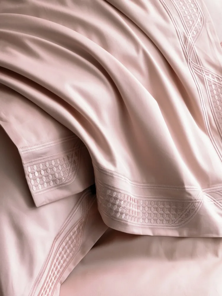 Solid Grey Luxury Hollow Embroidery Cotton Bedding Set 4pcs Ultra Soft Smooth Duvet Cover Bed Sheet Hotel Home Queen King 6