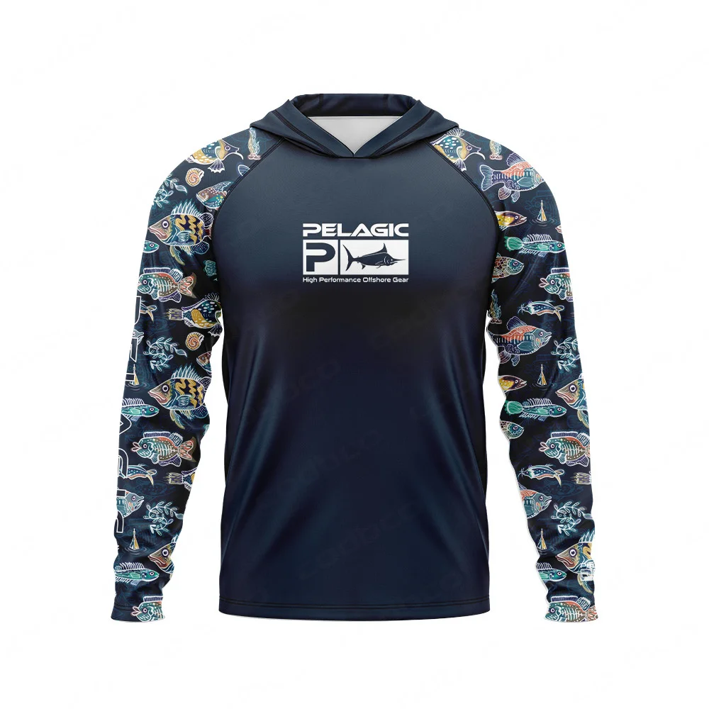 

Рубашка PELAGIC мужская с длинным рукавом, быстросохнущая сорочка для рыбалки, легкая тонкая дышащая одежда для выступлений 50 +, 2024