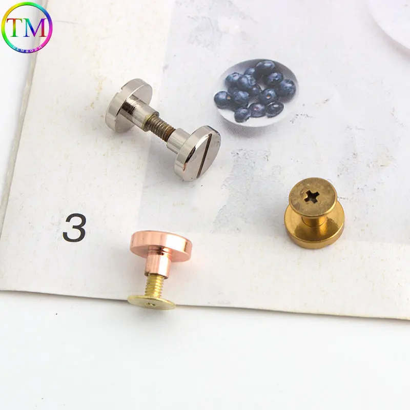 20-100 Pieces Metal Solid Chicago Screw Nail Rivets Stud Bolt Round Nail Spike For Clothes Leather Craft Repair Accessories