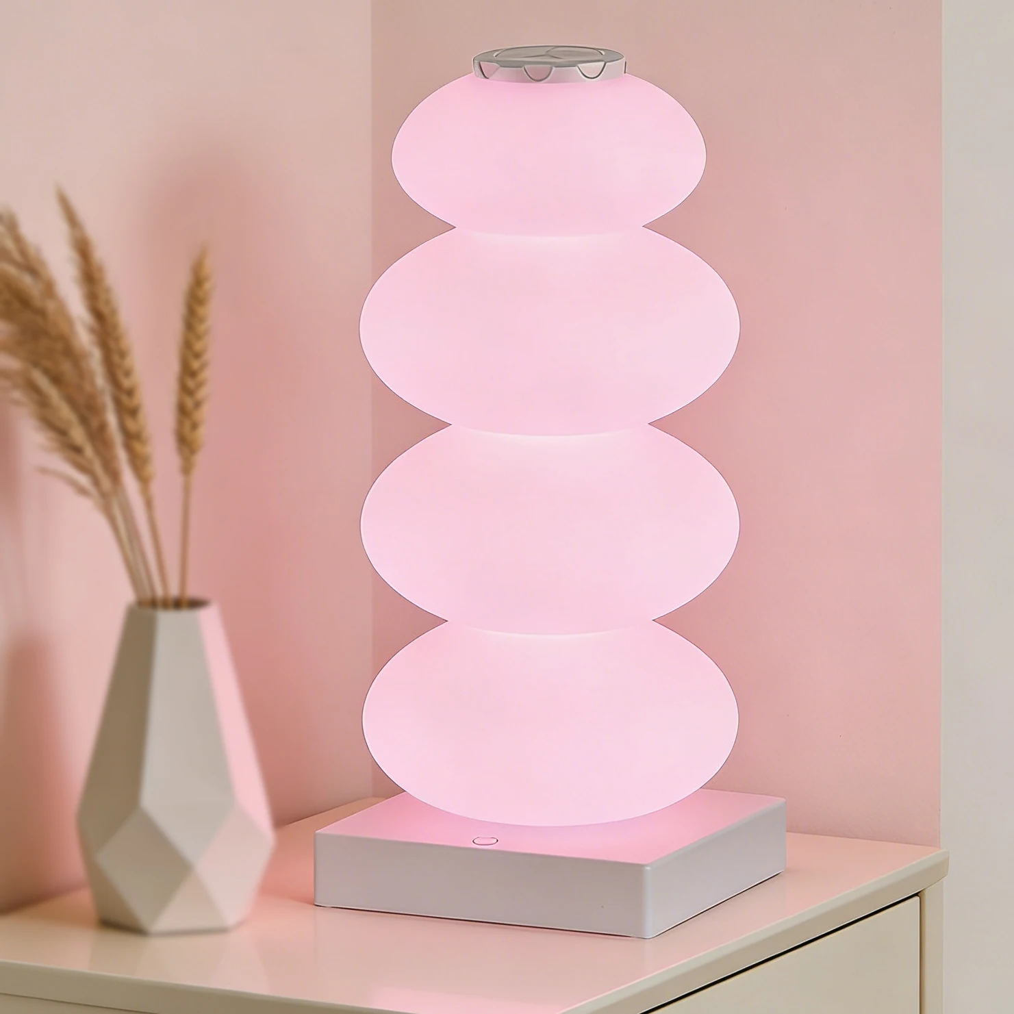 캔디 모양 LED 테이블 램프, 어린이 방, 침실, 거실, 보육원, 창의적인 선물용 밝기 조절 가능한 색상 변경 야간 조명