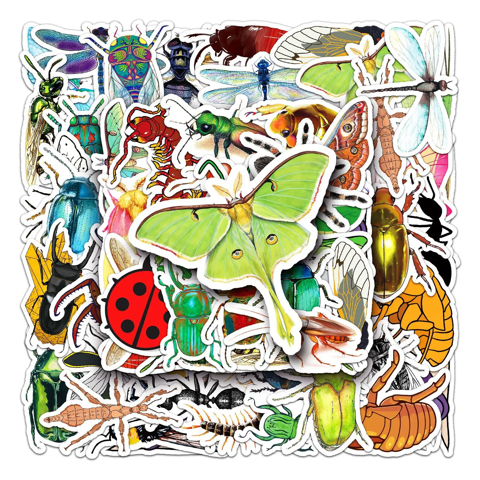 

10/30/50PCS New Cartoon Insect Graffiti Sticker Mobile Phone Tablet Laptop DIY Skateboard Waterproof Decorative Sticker Wholesal