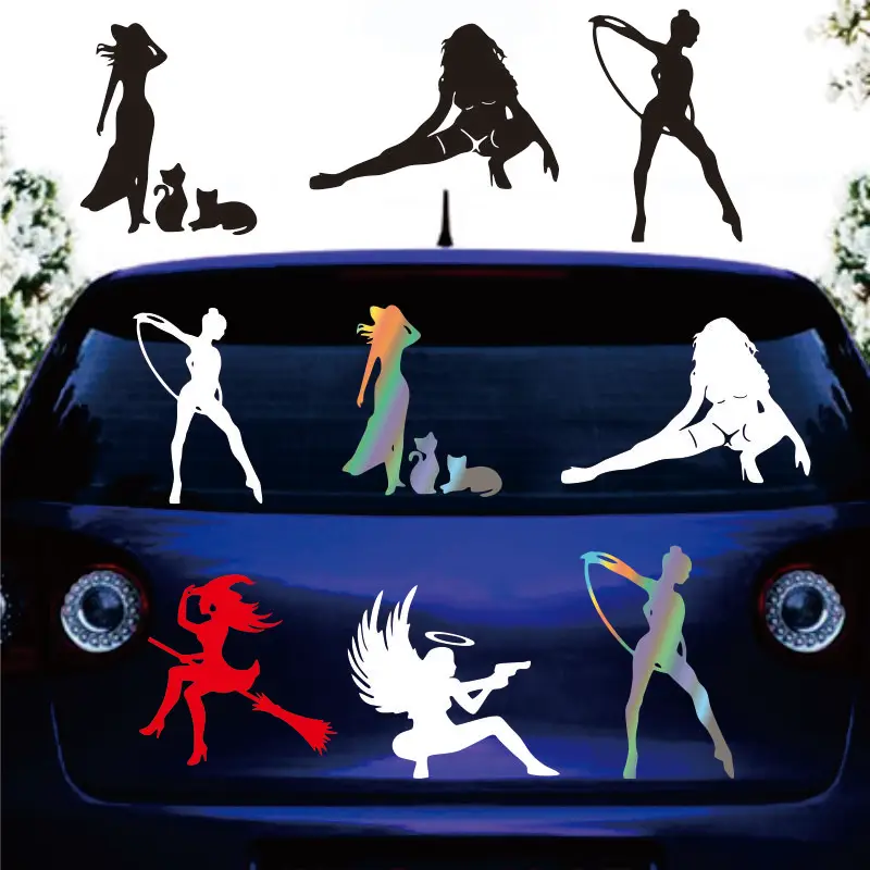 

Car Sticker Sexy Beauty Decals For Fuel Tank Cap Bonnet Bodywork Sticker Car Door Bumper Decal Headlight Eyebrow Decorate Decals