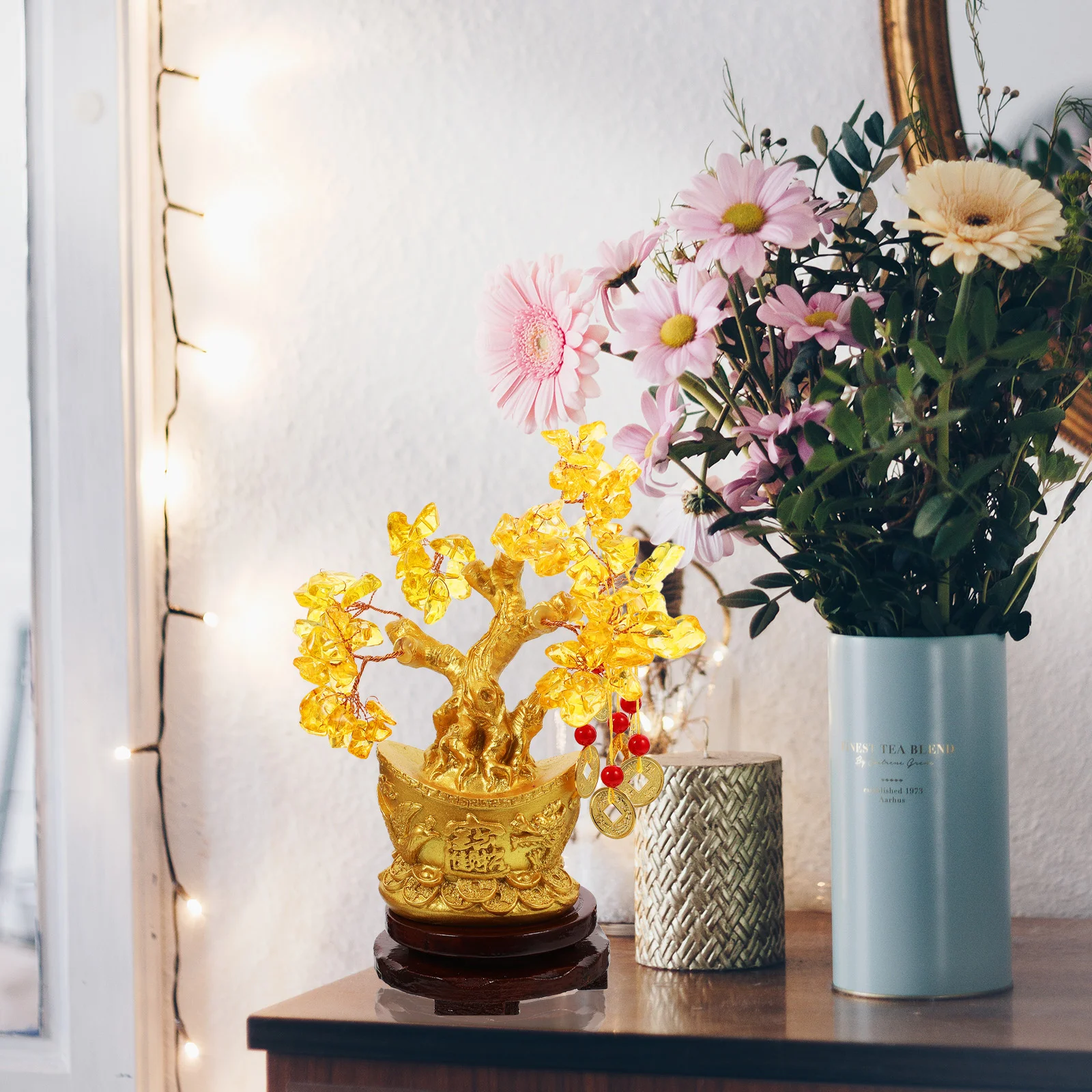 

Citrine Macrocarpa Decoration Home Adornment Money Tree Tabletop Desktop Ornament Luck Creative Classical Chinese