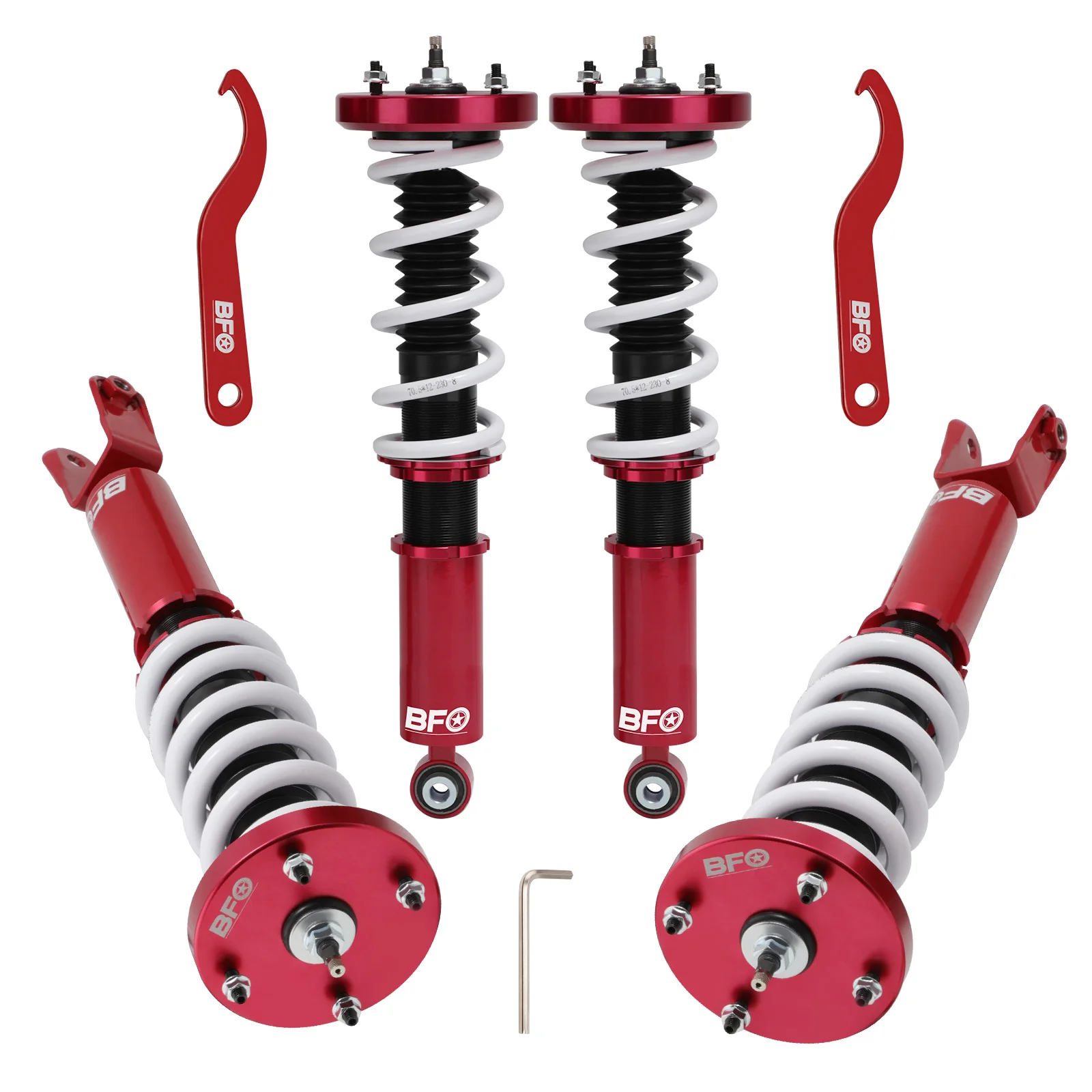 

24 Levels Rebound Damping Adjustable Coilover Coilovers For Jaguar XJ8 XJR X350 Coilovers Suspension Lowering Kit