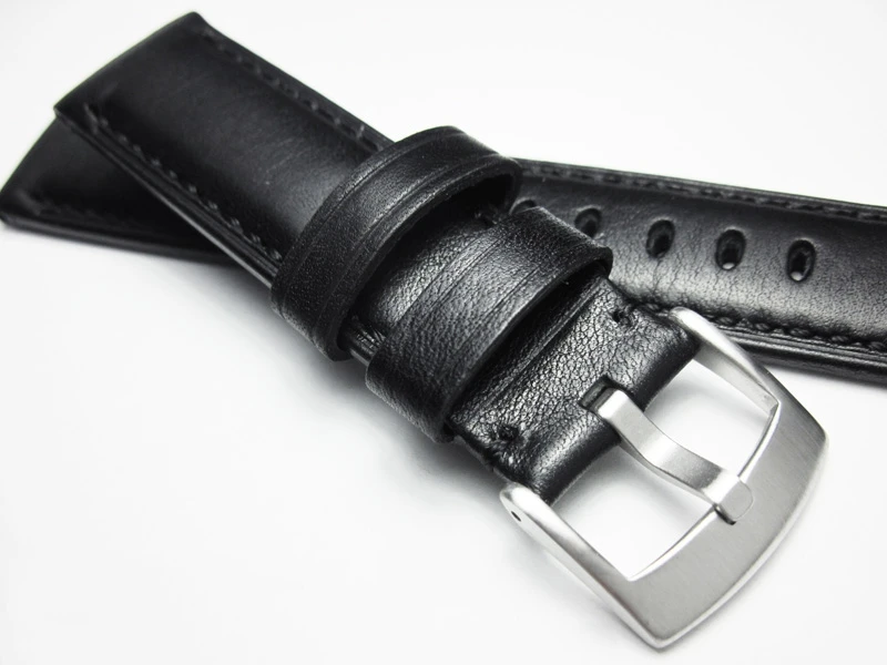 

Handmade Thick Cowhide Strap 20mm 21mm 22mm 24mm 26mm Leather Watchband Vintage Black Derma Bracelet Man Wrist Band Accessories