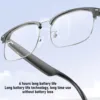 Smart Glasses Bluetooth Glasses Metal Frame Magnetic Charging Remote Photo Shooting Touch Sensor Control PC for Online Meeting 5