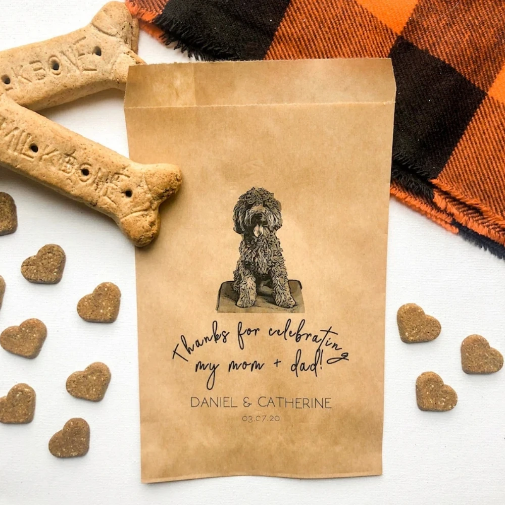 

Custom Pet Favor Bag | Wedding Doggie Favors Bags | Wedding Guest Favors Bulk | Thank You For Celebrating My Humans | Doggie Bag