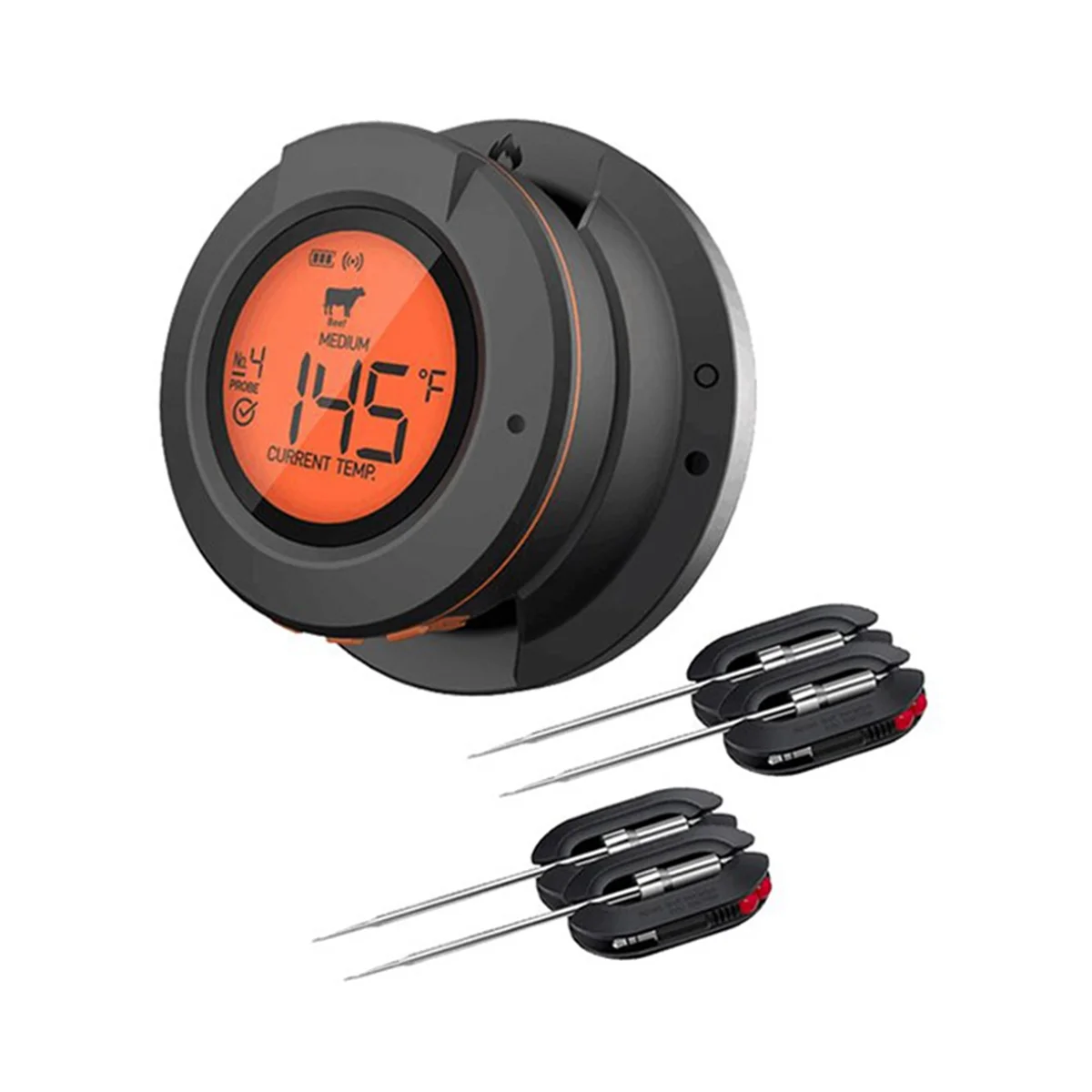 

Беспроводной цифровой Bluetooth Смарт-термометр для барбекю/духовки, гриля, мяса, для мяса, барбекю, угольный гриль и духовка