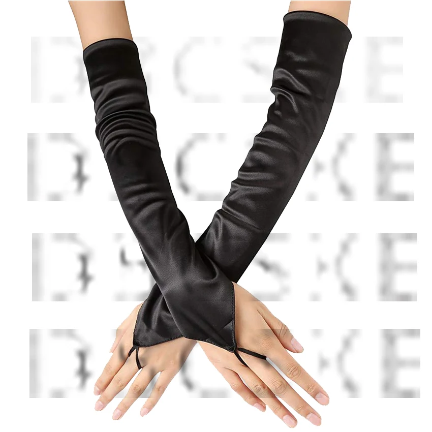 Female Banquet Get Caught Up Knuckle Ultra-thin Long Full Finger Sunscreen Touch Screen Driving Gloves Anti-UV Cycling Mitten K3