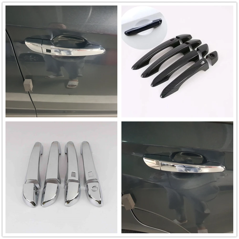 

Для Hyundai Tucson 2015 2016 2017 2018 2019 2020 ABS углеволоконная крышка дверной ручки автомобиля, наклейка, аксессуары для стайлинга автомобиля