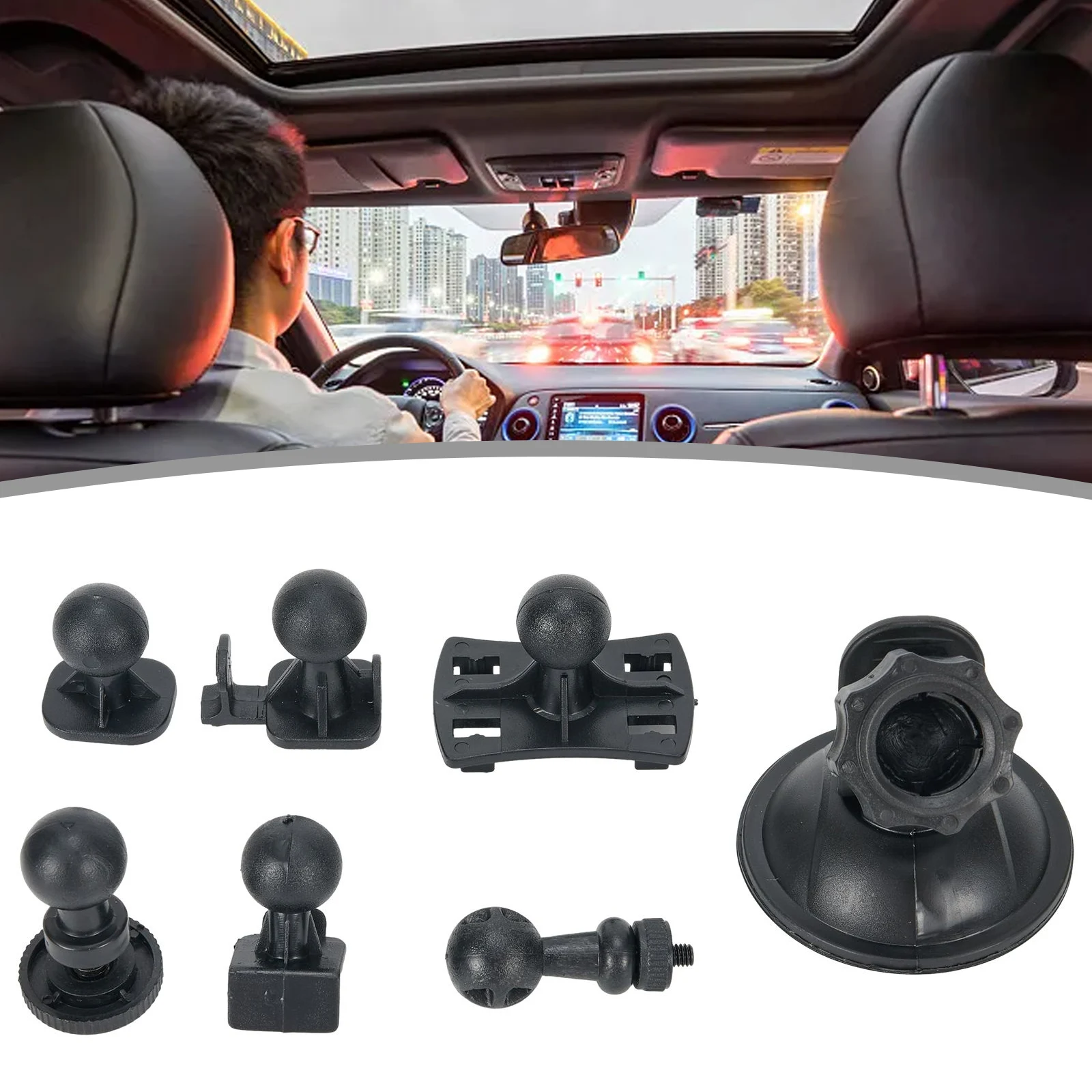 

Car Driving Recorder Bracket 6 * Adapters Black Color Plastic Material G1W G1W-H G1W-C G1W-B LS300W High Quality